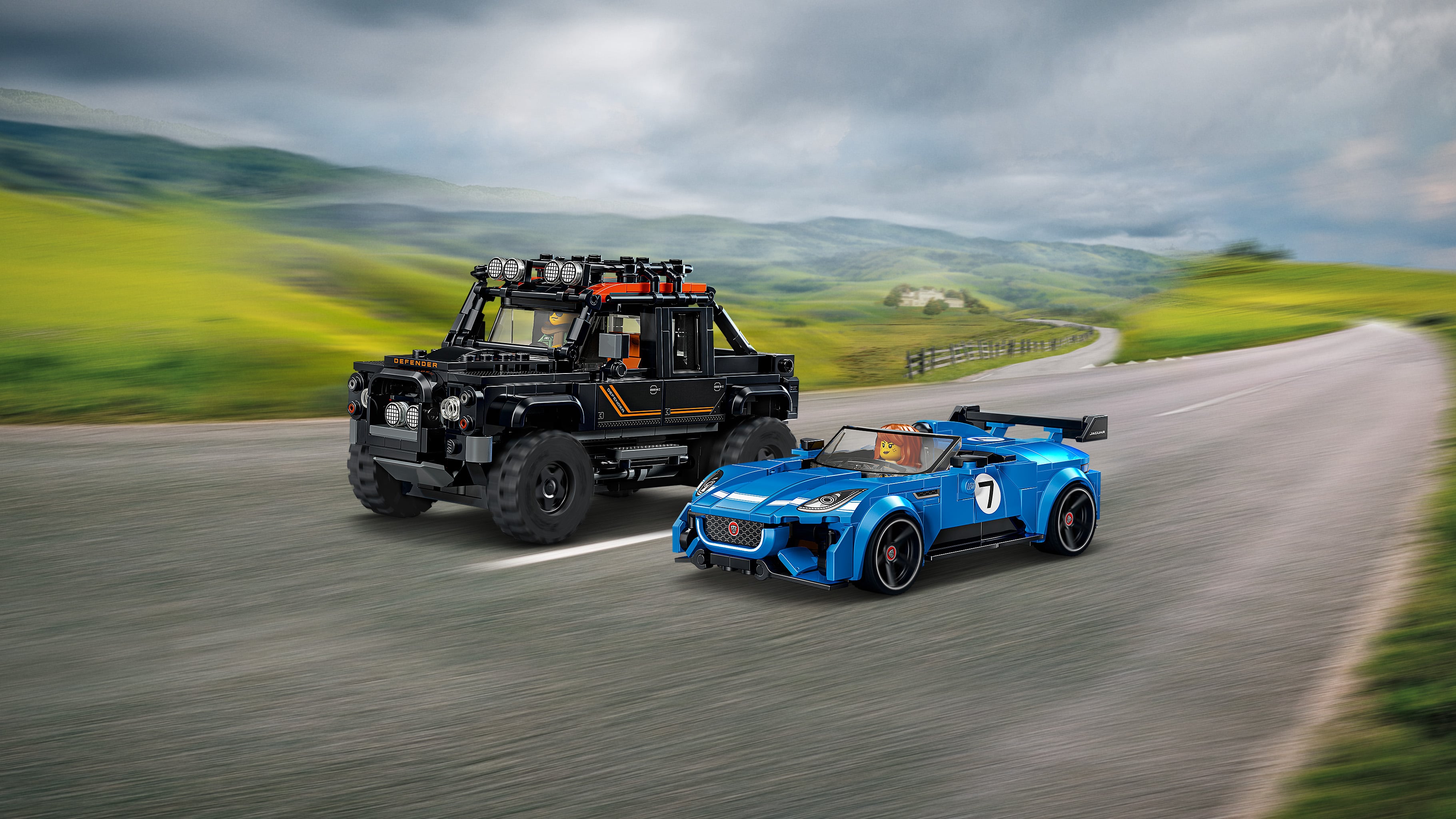 LEGO® Speed Champions Jaguar Project 7 i Land Rover Defender 77264