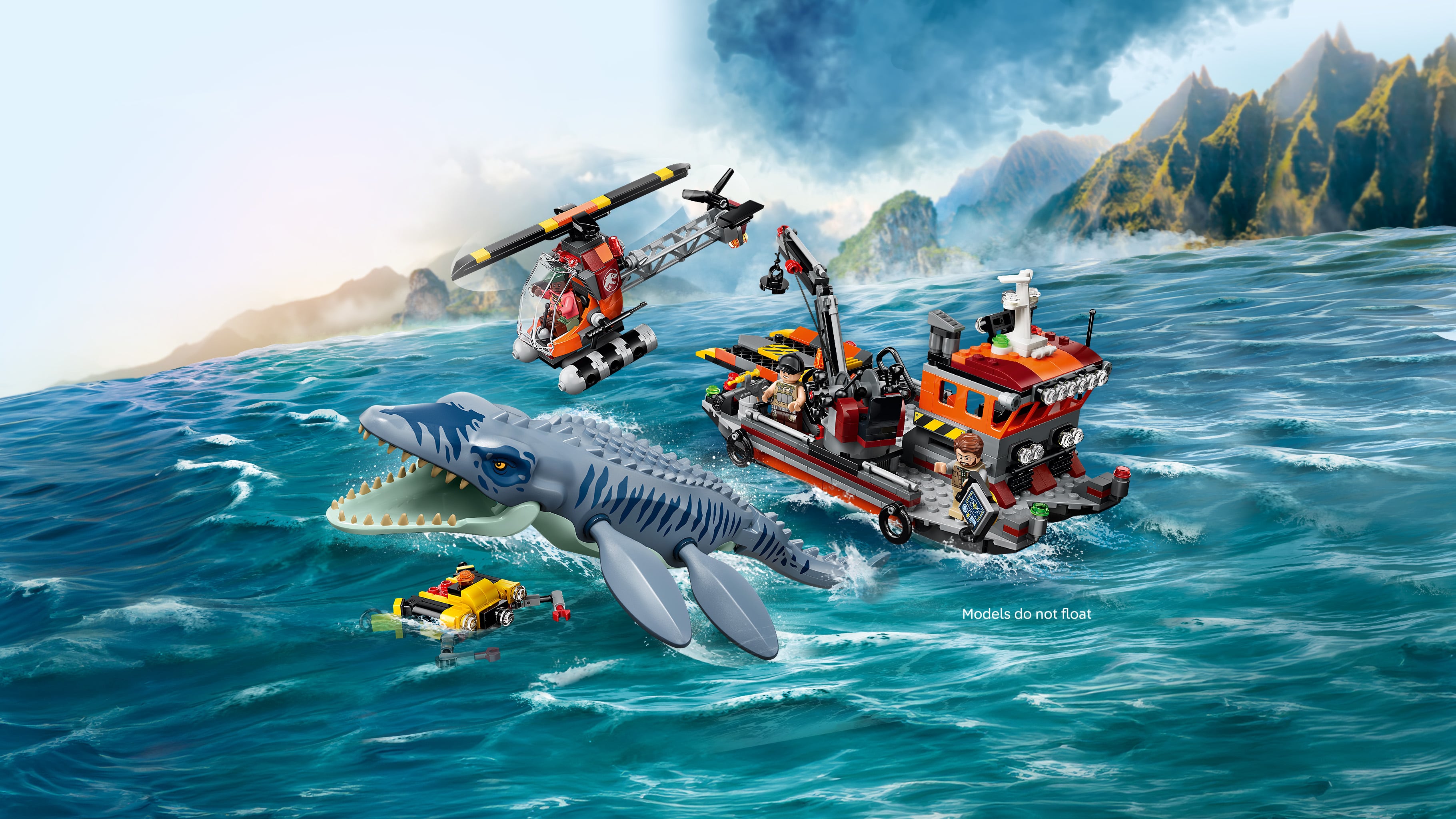 LEGO® Jurassic World Atak mozazaura na łódź 77983, zabawka