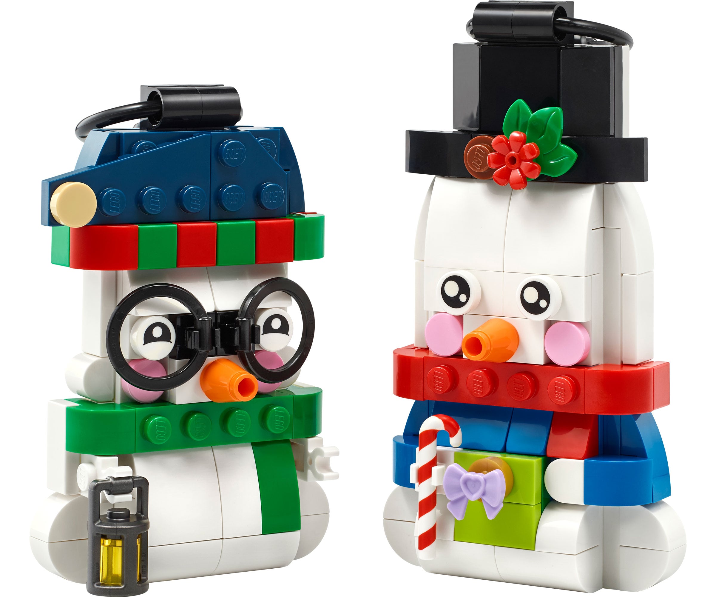 Dekoracje świąteczne LEGO® Ozdoby z bałwankami 40812, ozdoby na choinkę, prezent dla dzieci