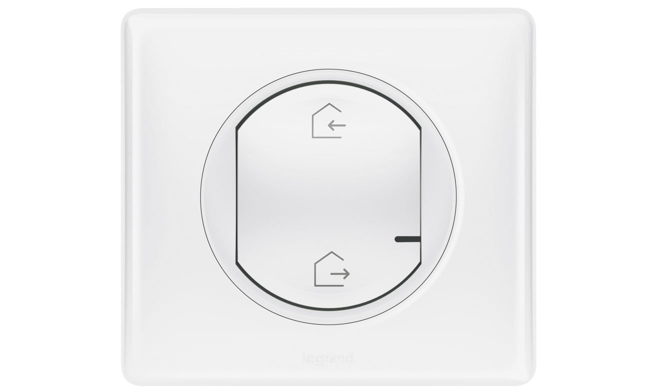 Bezprzewodowy łącznik główny Legrand Wyjście / Powrót Biały - Widok od przodu