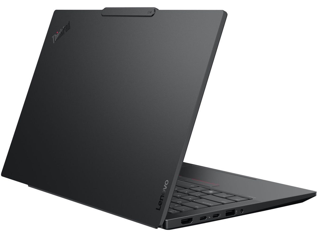 Laptop Lenovo ThinkPad E14 lewy bok i tył laptopa