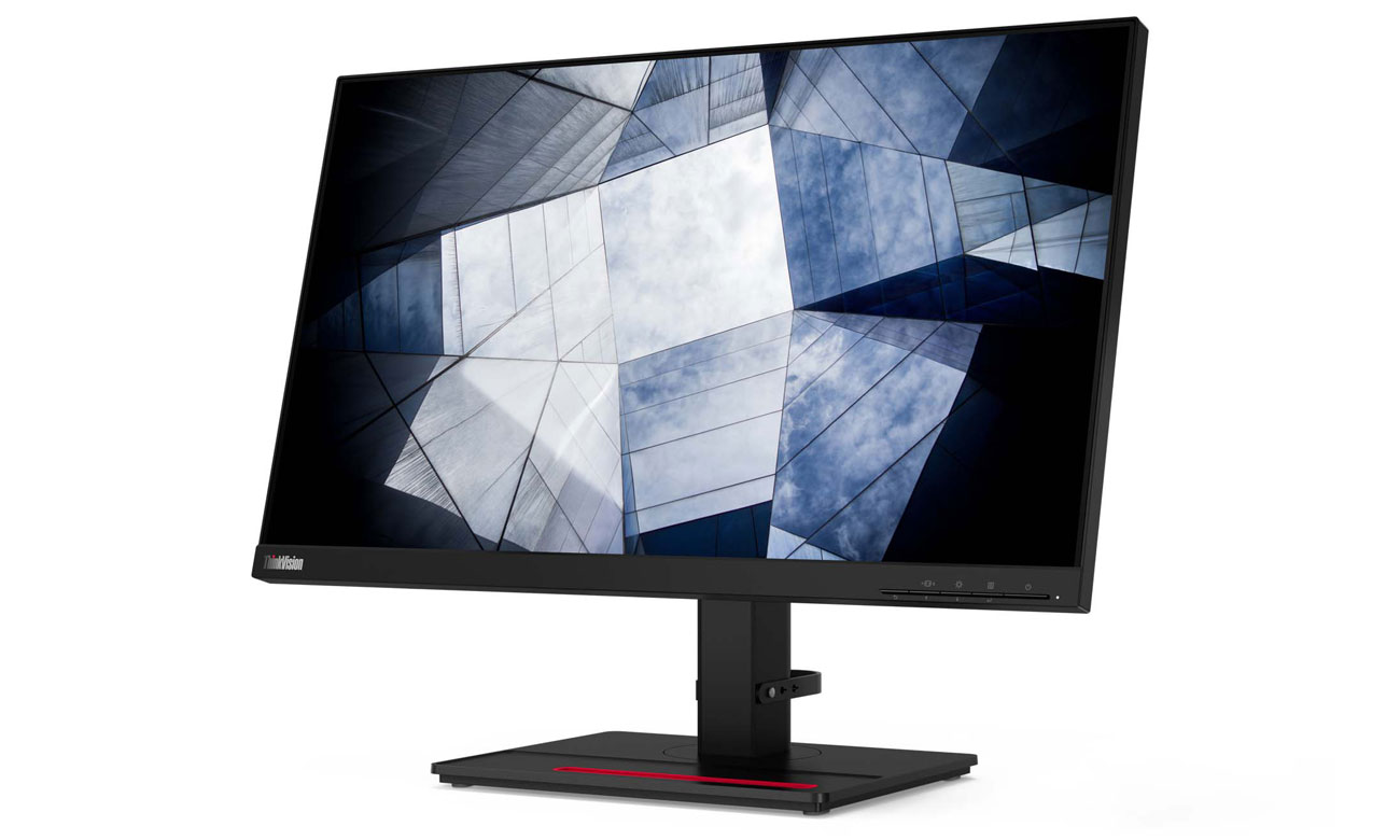 Lenovo ThinkVision T24v-20 widok z przodu pod kątem