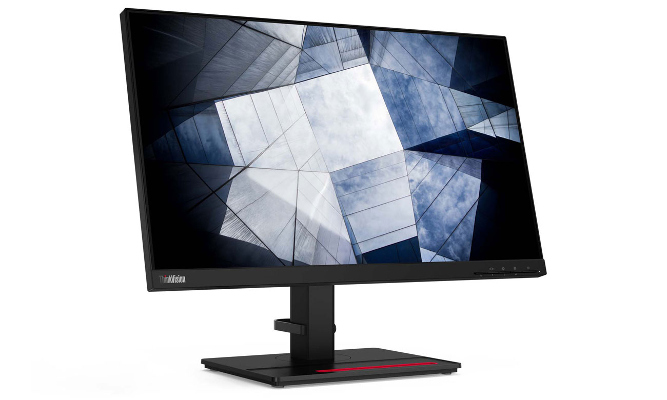 Lenovo ThinkVision T24v-20 widok z przodu pod kątem