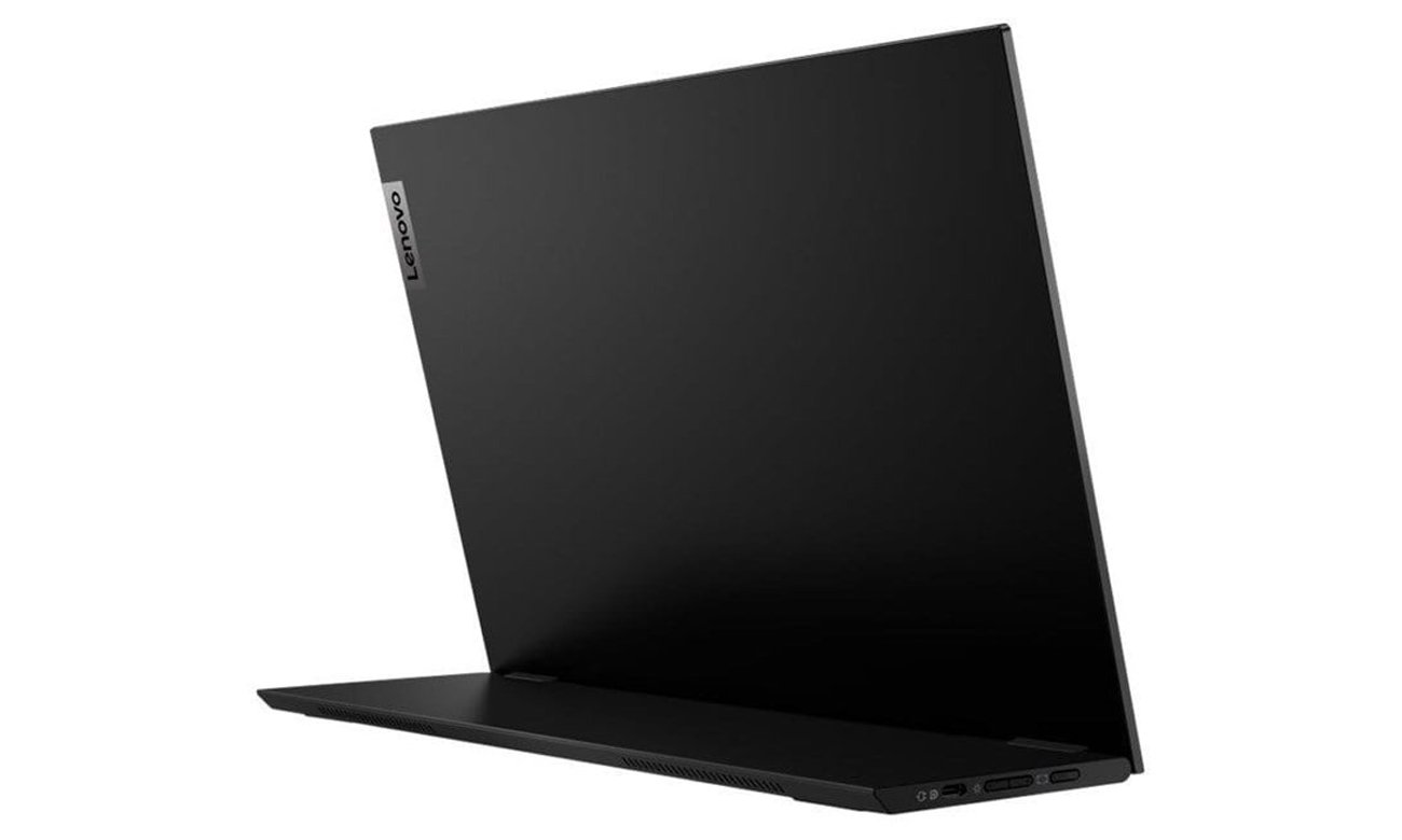 Lenovo ThinkVision M14d widok z tyłu pod kątem