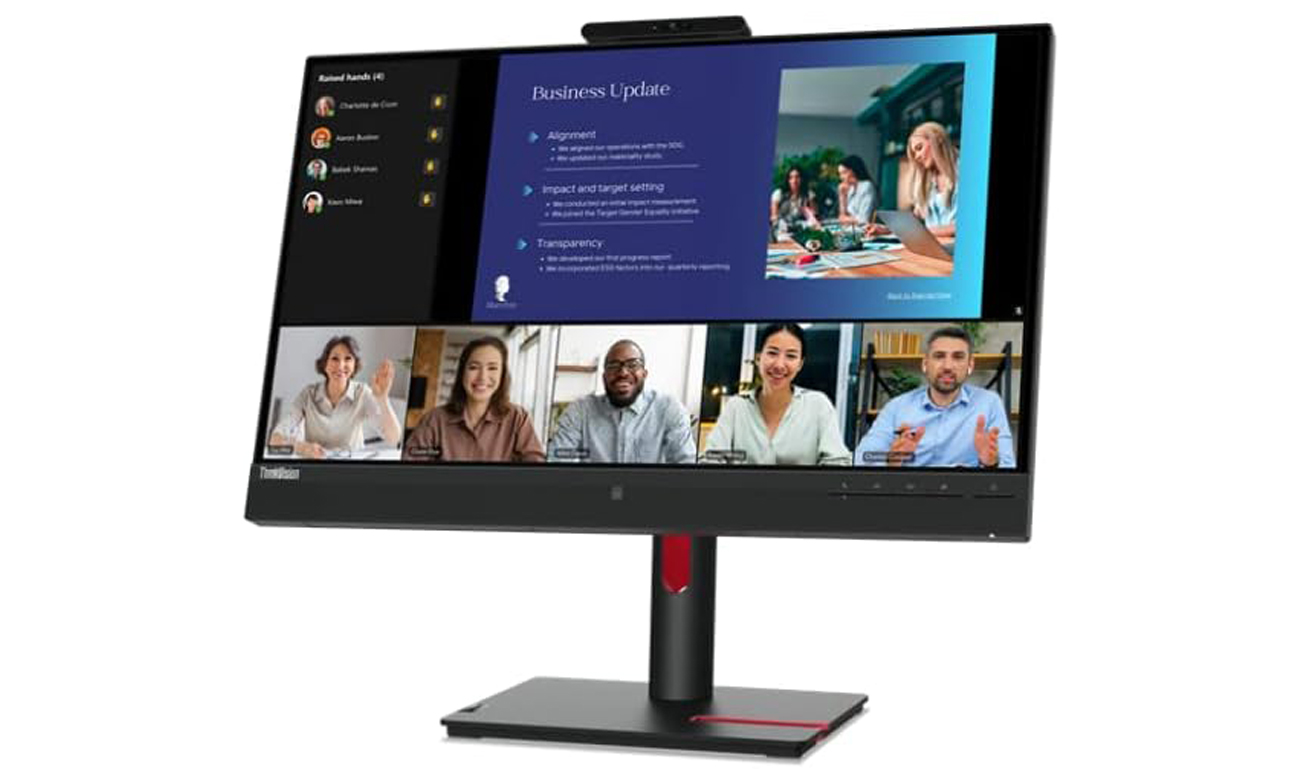 Lenovo ThinkVision T24v-30 widok z przodu pod kątem