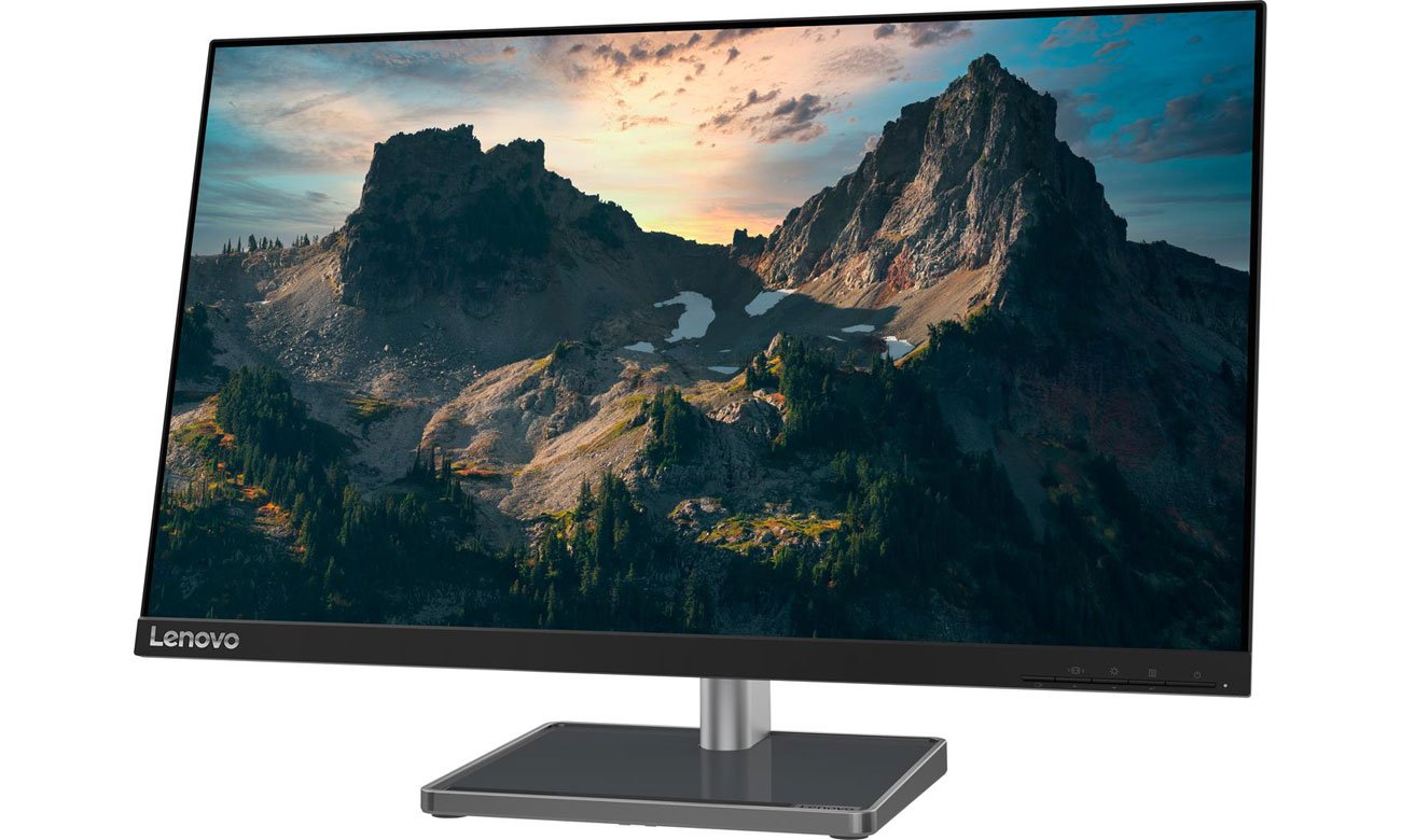 Lenovo L27q-38 widok z przodu pod kątem