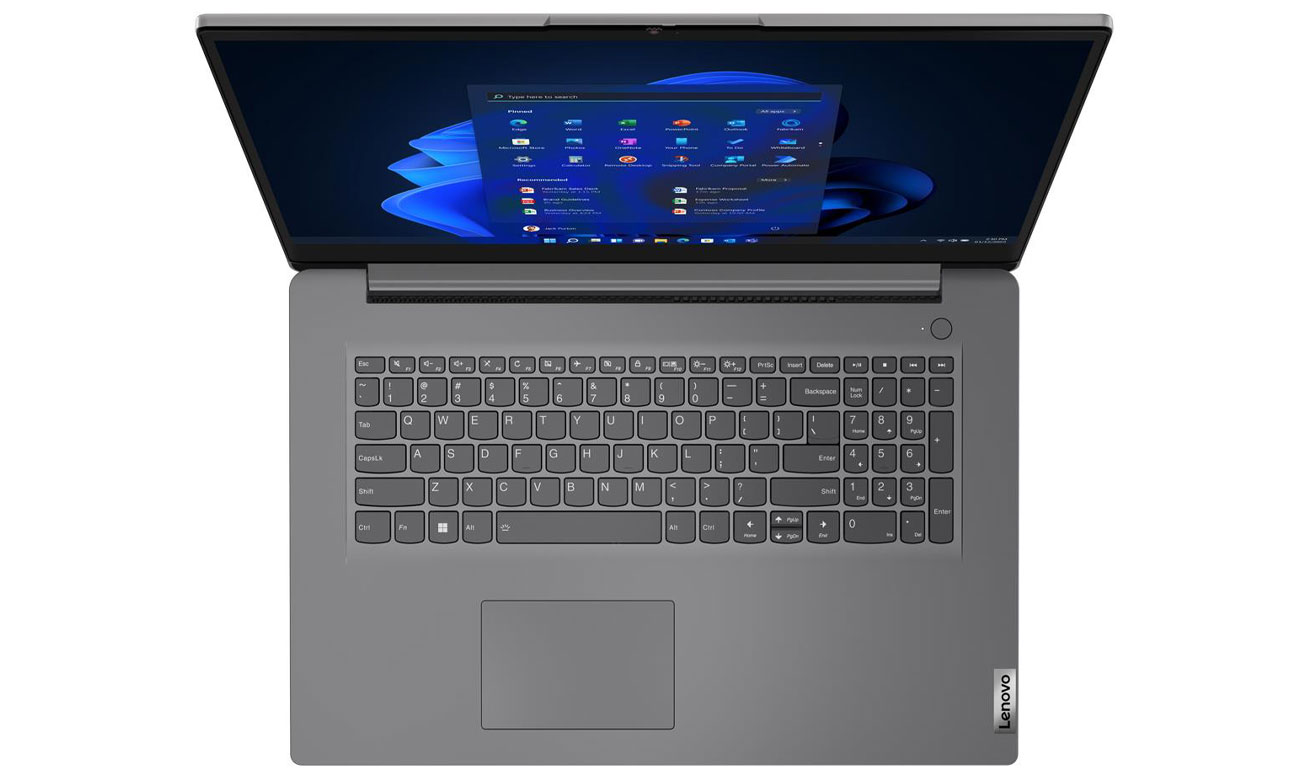 Lenovo V17 wygląd klawiatury