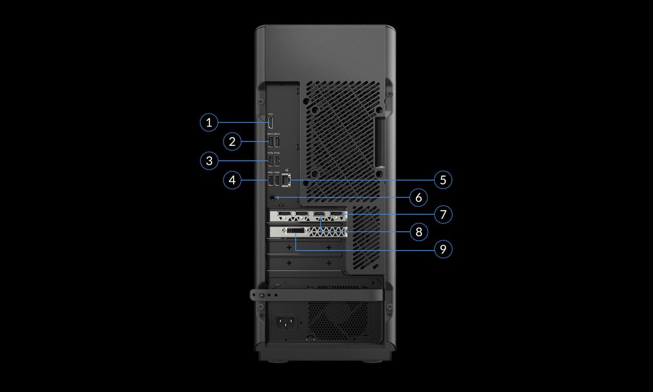 Lenovo Legion T530-28 pełna łączność HDMI porty