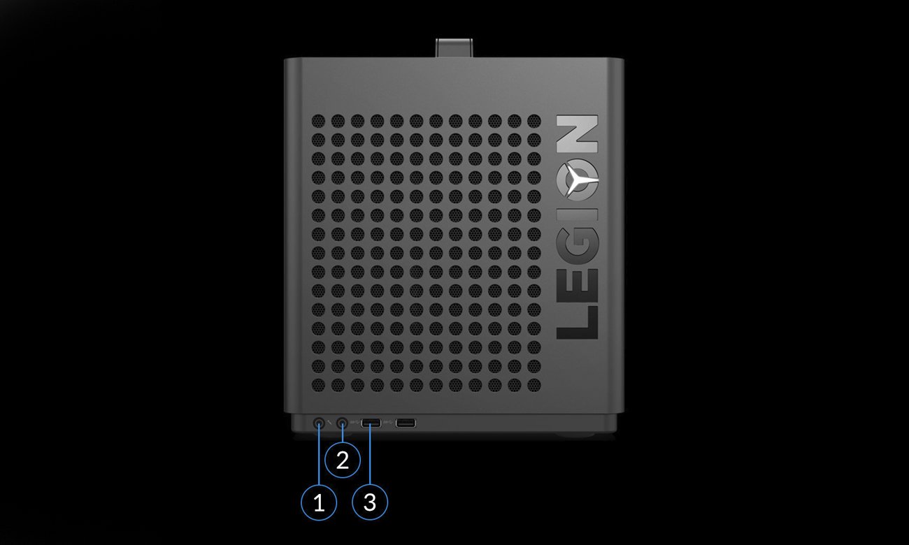 Lenovo Legion C530-19 porty przód