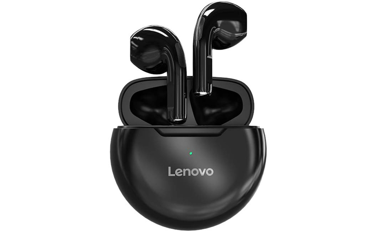 Słuchawki bezprzewodowe Lenovo HT38 - Widok od przodu + etui
