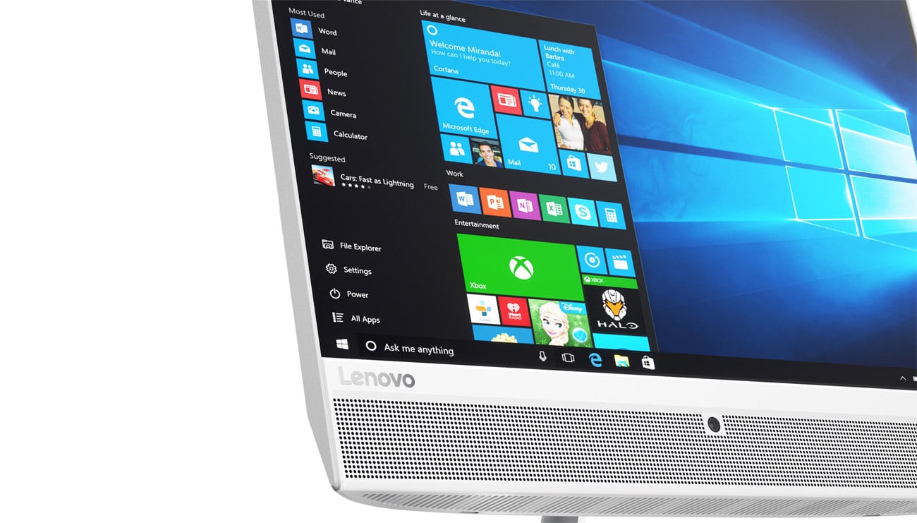 Ideacentre AIO 510-22 Biały kamera intenretowa HD