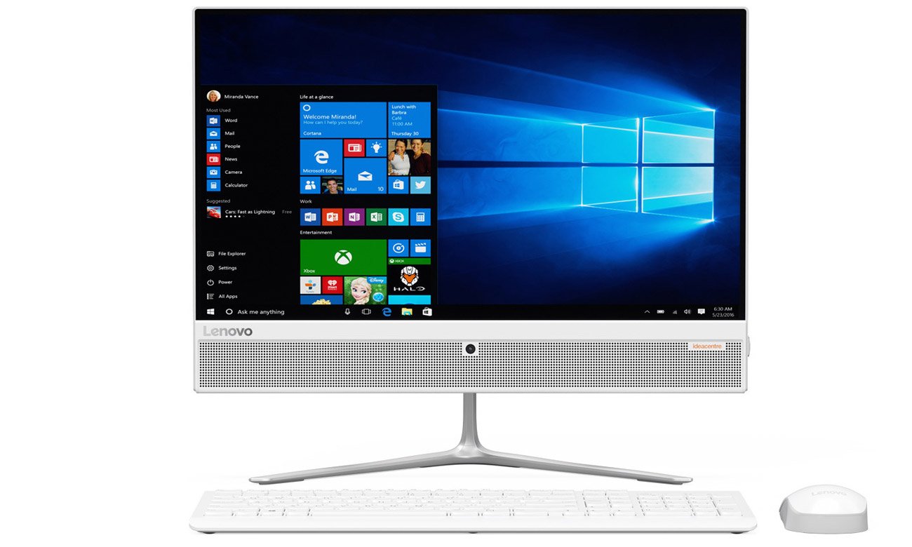 Lenovo Ideacentre AIO 510-23 biały AMD A6-9210