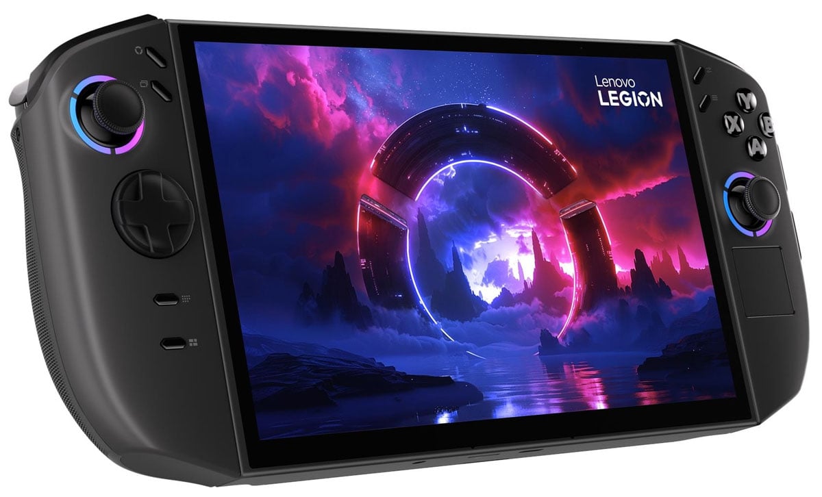 Konsola mobilna Lenovo Legion Go (2. gen) - Widok od przodu pod kątem
