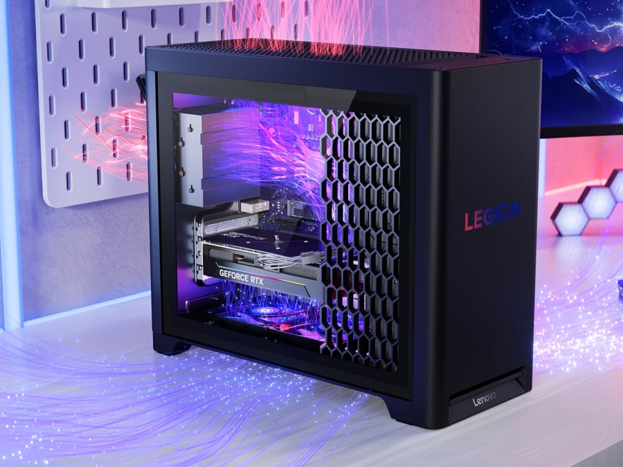 Lenovo Legion Tower 5i cyrkulacja powietrza zimnego i ciepłego