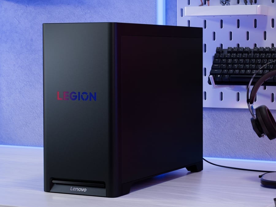 Lenovo Legion Tower 5i bok obudowy widoczny na tle pokoju