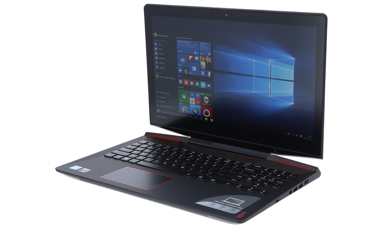 Lenovo Legion Y720-15 aluminiowa obudowa i port THUNDERBOLT