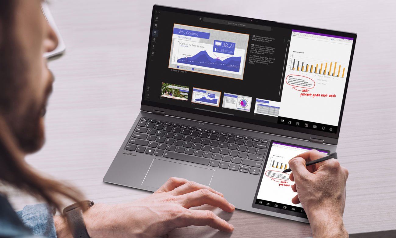 Екран Lenovo ThinkBook Plus з клавіатурою