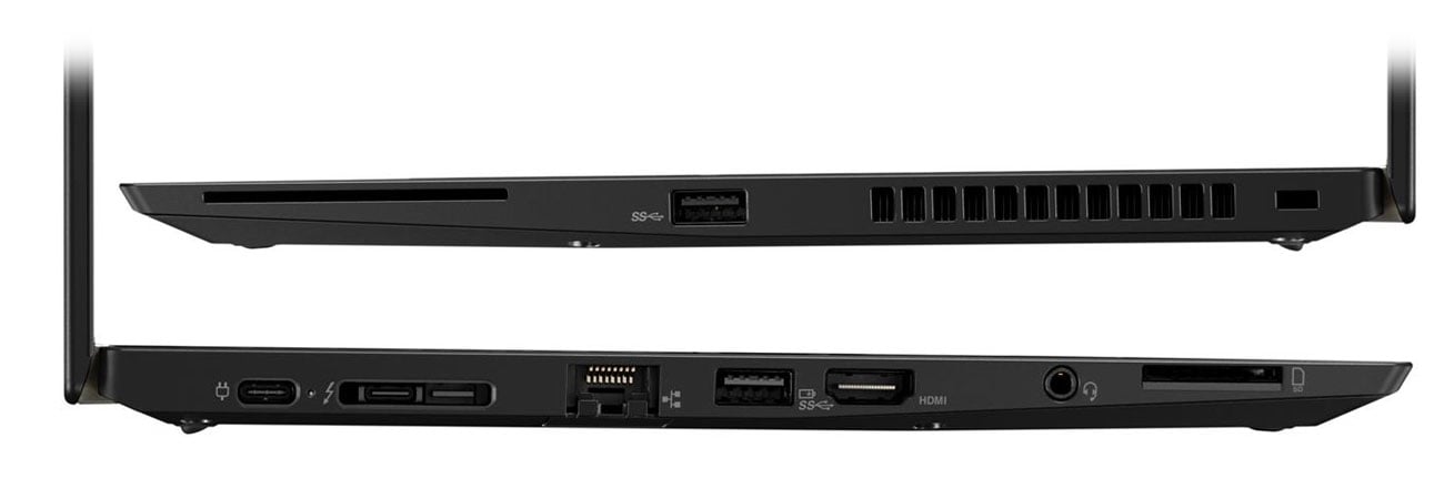 Lenovo ThinkPad T480s Niezwykle smukła forma z szeregiem złączy