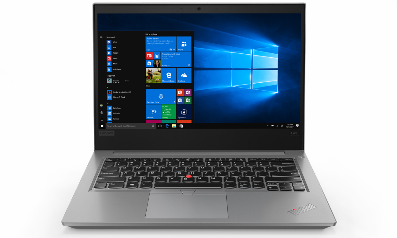 Lenovo ThinkPad E480 Wąska ramka wyświetlacza Full HD IPS