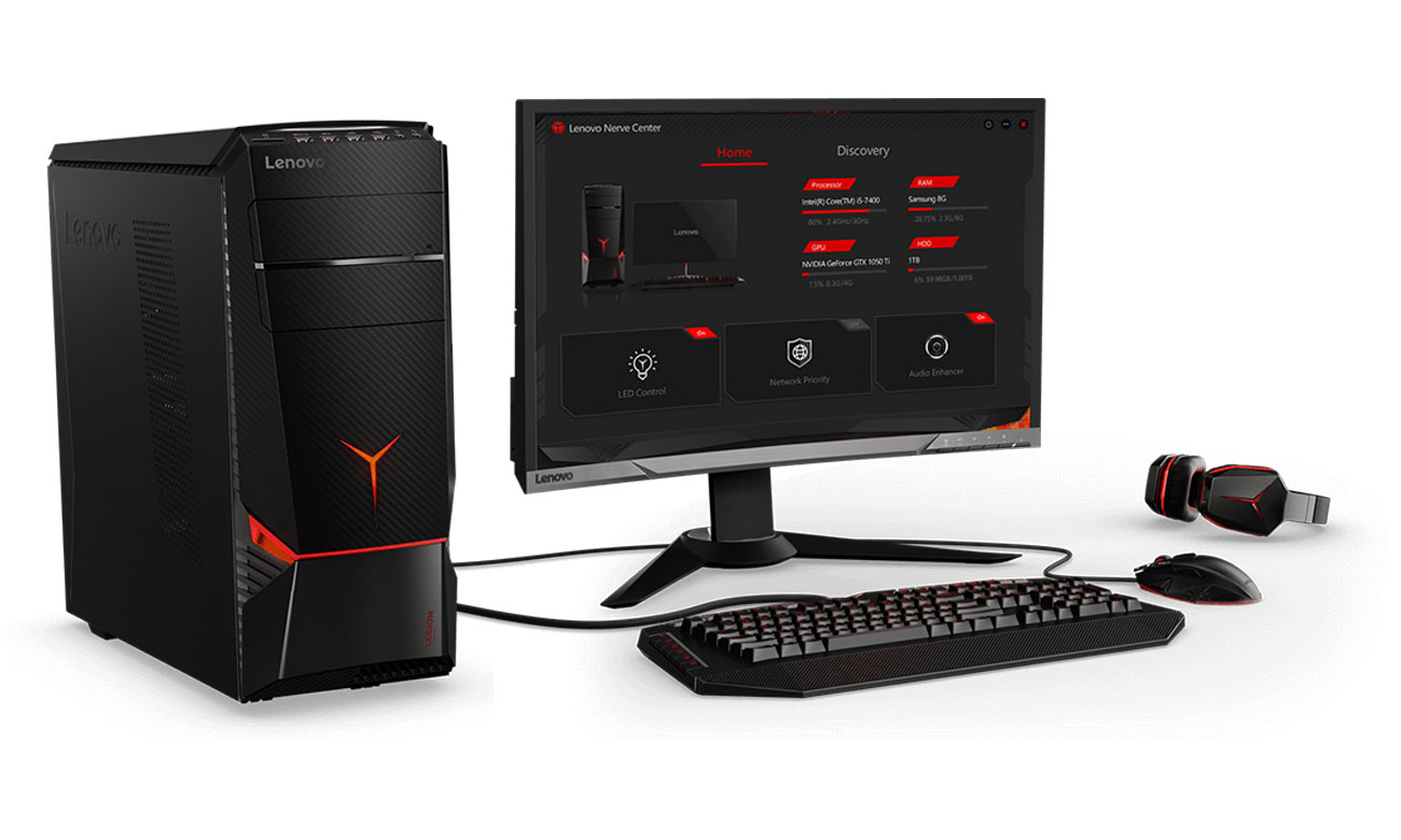 Lenovo Legion Y720T-34 lenovo nerve center, precyzyjnie dostrojona konfiguracja