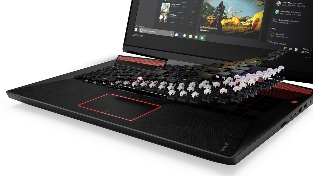 Lenovo Y910-17 mechaniczna, podświetlana klawaitura