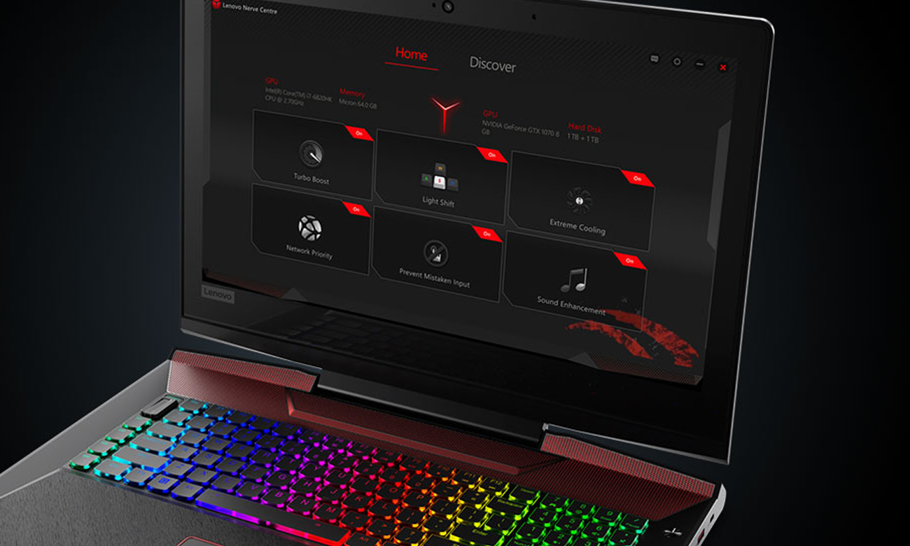 Lenovo Legion Y720-15 skuteczne chłodzenie