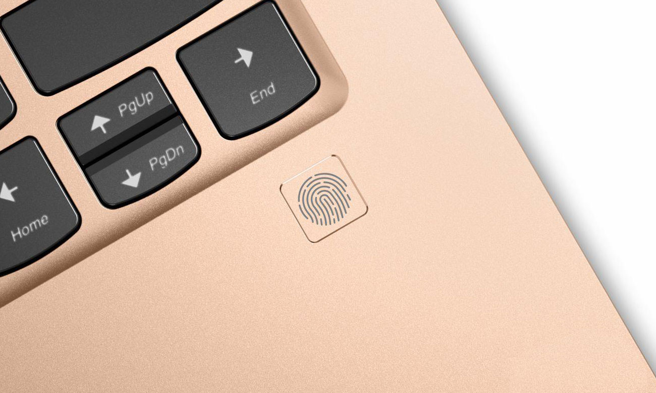 Lenovo Yoga 920 Czytnik linii papilarnych i funkcja Windows Hello