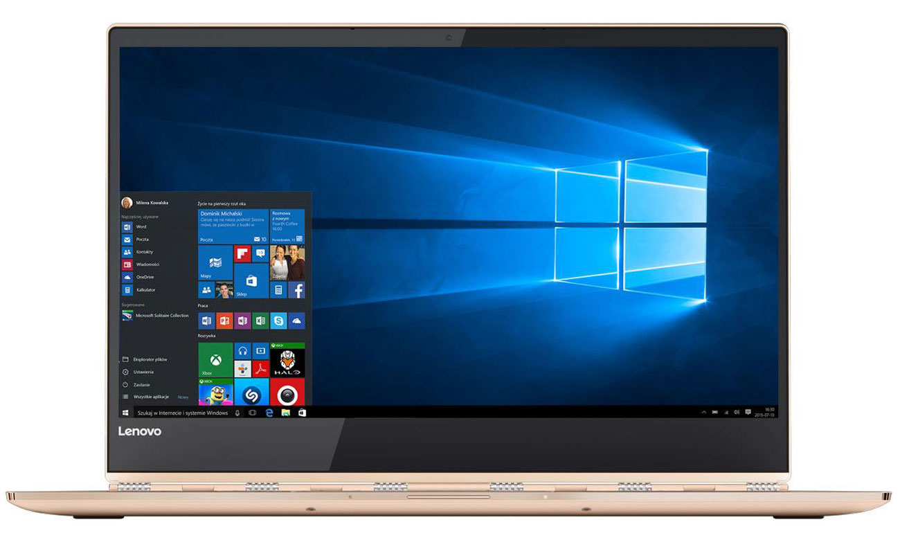 Lenovo Yoga 920 Oszałamiająca przejrzystość obrazu w jakości Full HD IPS
