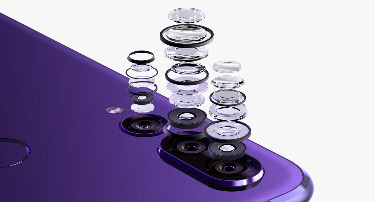 Lenovo Z5s potrójny aparat teleobiektyw zoom 2x