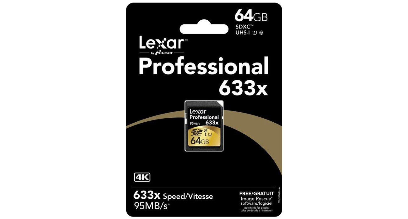 Lexar 64GB 633x Professional SDXC wysoka wydajność oszczędność