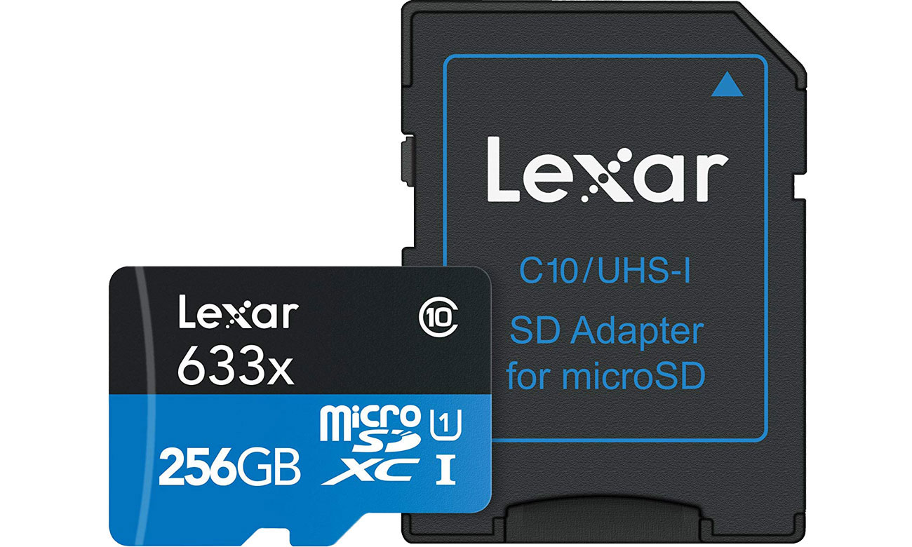 Lexar 256GB microSDXC 633x 95MB/s - adapter