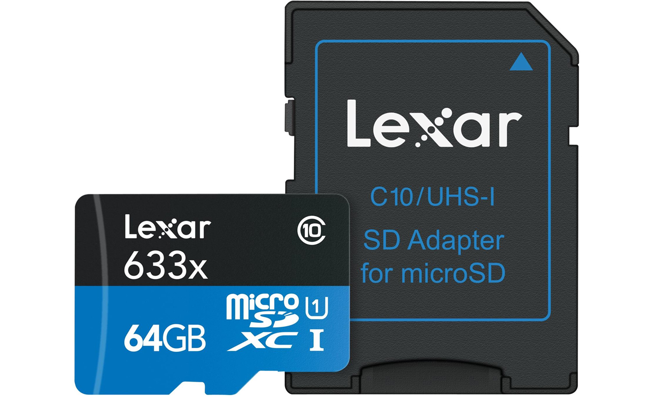 64GB microSDXC 633x 95MB/s + adapter