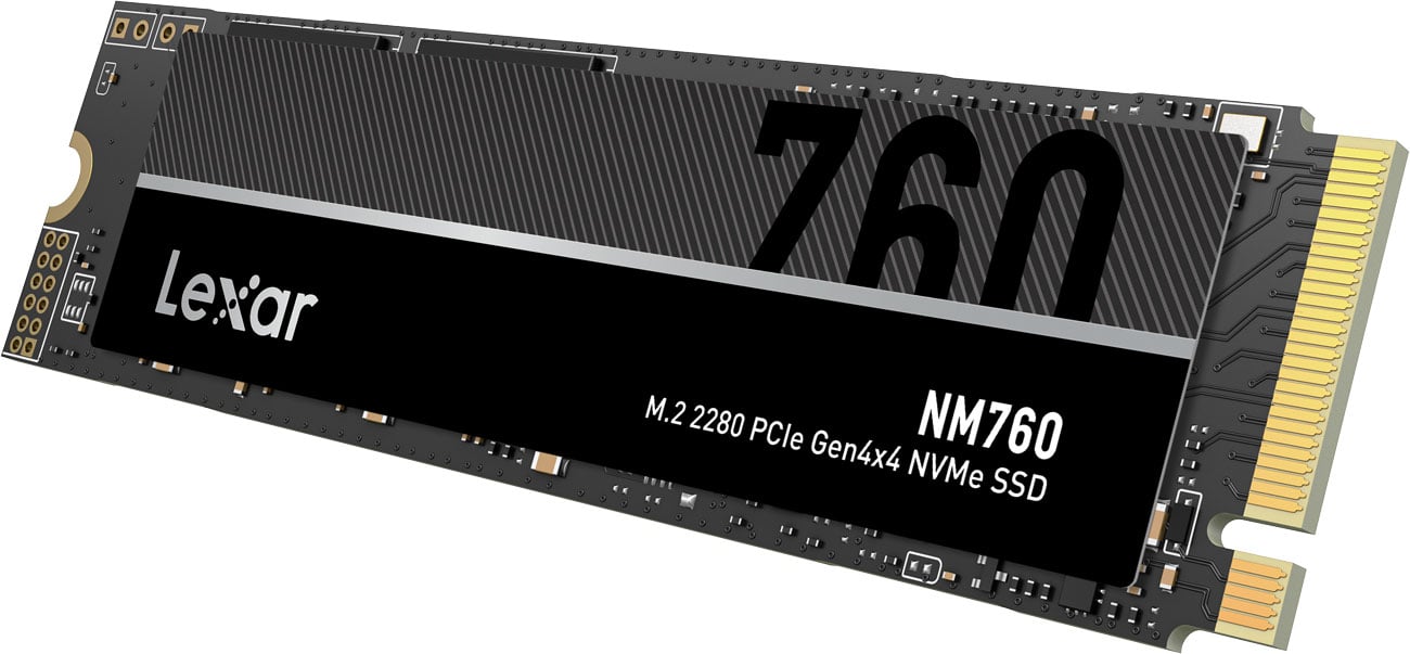 Dysk SSD M.2 NVMe Lexar NM760 - Widok od przodu pod ktem