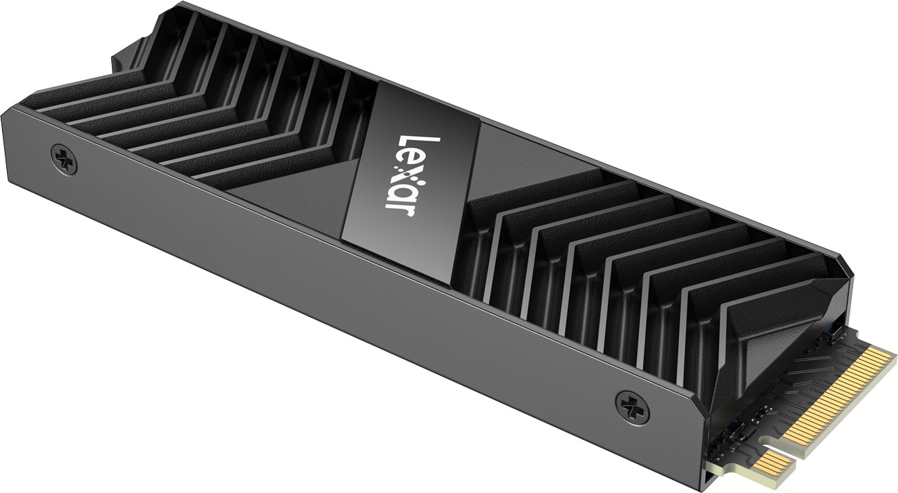 Dysk SSD M.2 NVMe Lexar NM800 Pro Heatsink - Widok od przodu pod ktem