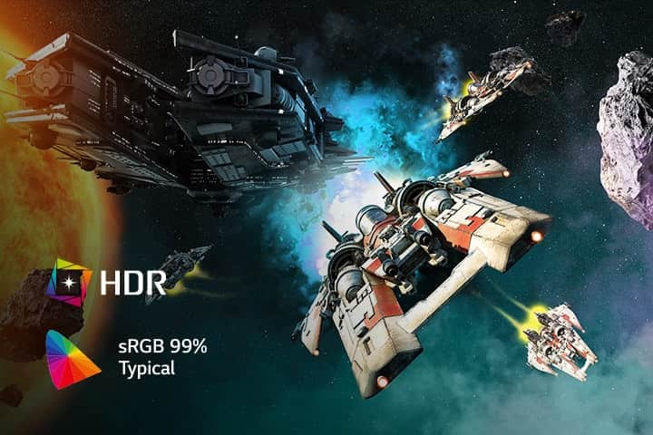 HDR10 z sRGB 99% (typ.).