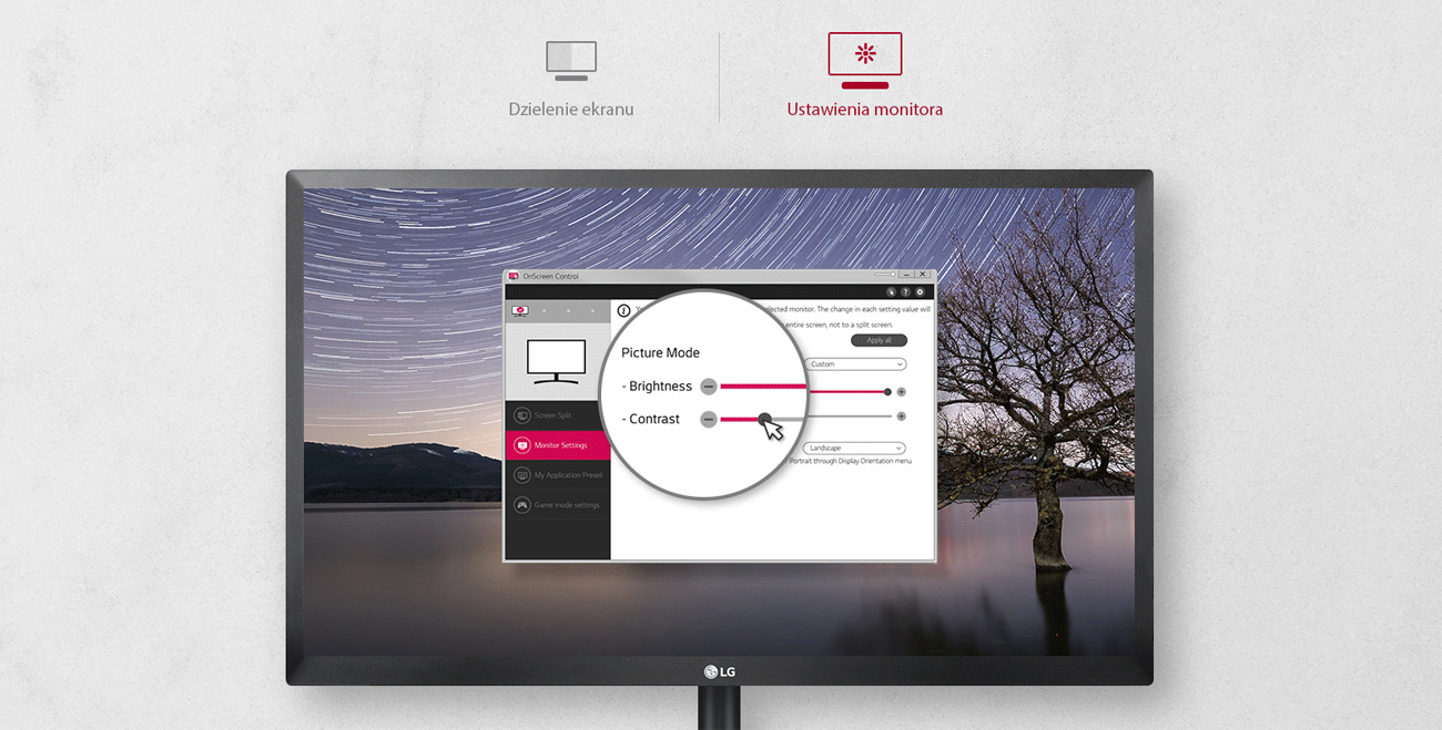 LG 24MK430H-B OnScreen Control