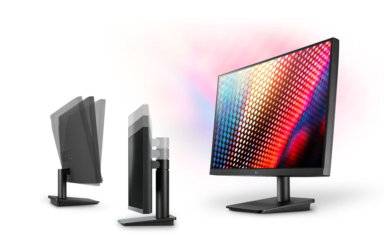 LG 24MP450P-B ergonomiczna konstrukcja