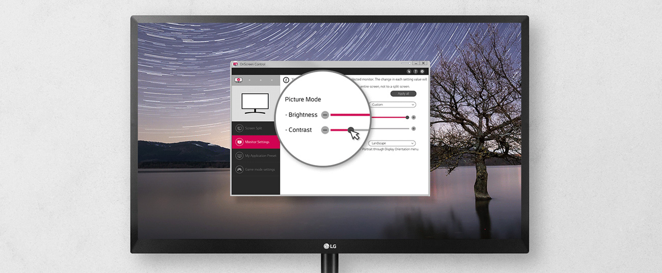 LG 22MK430H-B Black Stabilizer