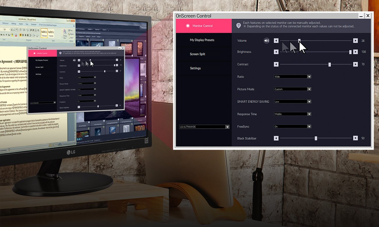 LG 27MP38VQ-B On Screen Control