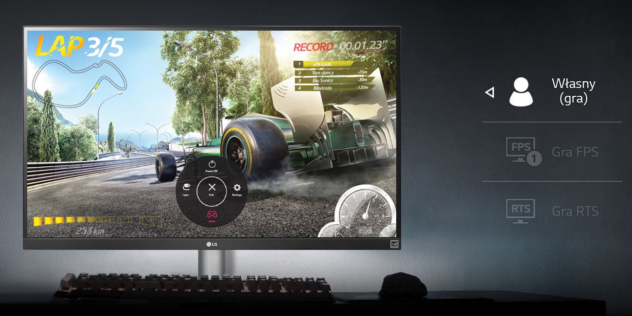 LG 27UK600 Indywidualne ustawienia dla każdej gry