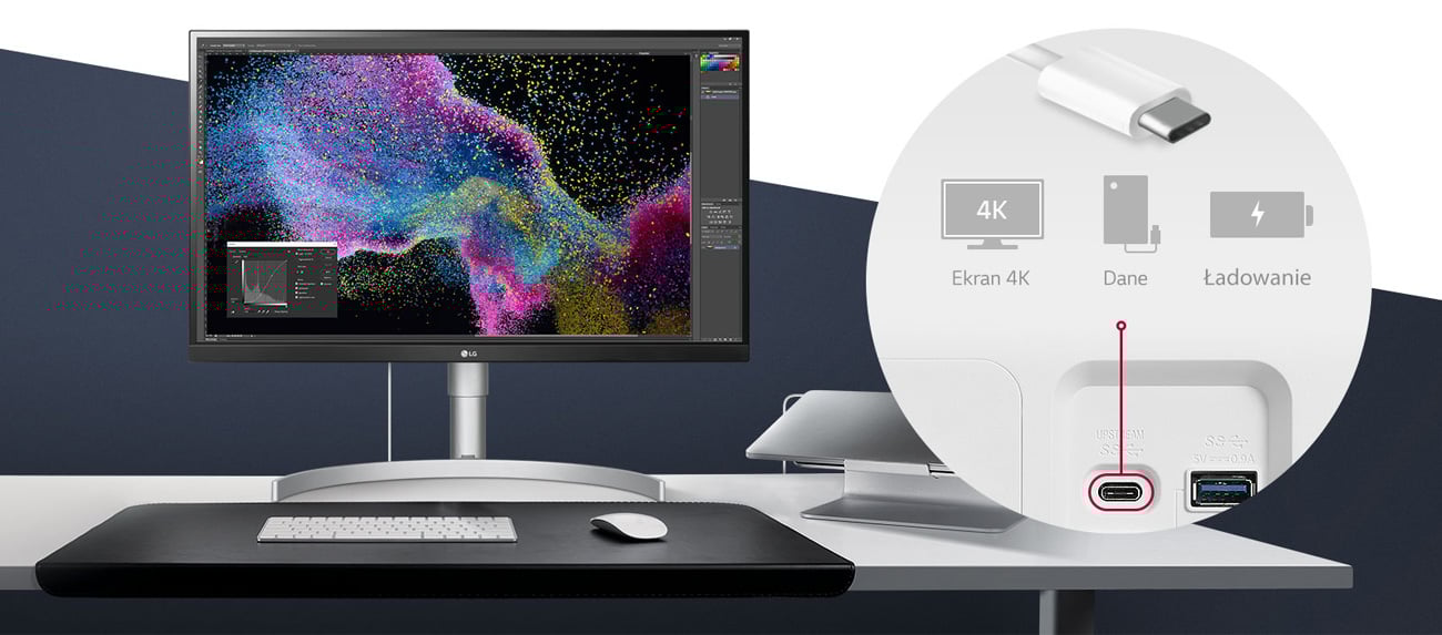 LG 27UK850-W 4K HDR - Monitory LED 27