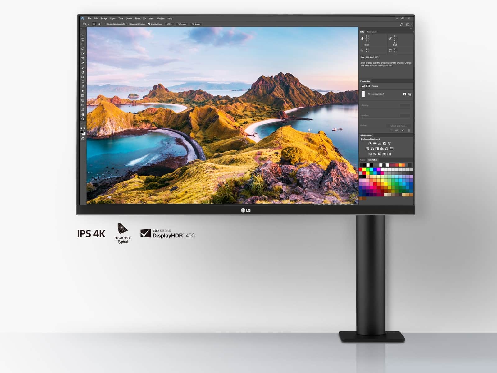 Ekran IPS UHD 27”: Wyjątkowa jakość obrazu, sRGB, CERTYFIKAT VESA DisplayHDR400