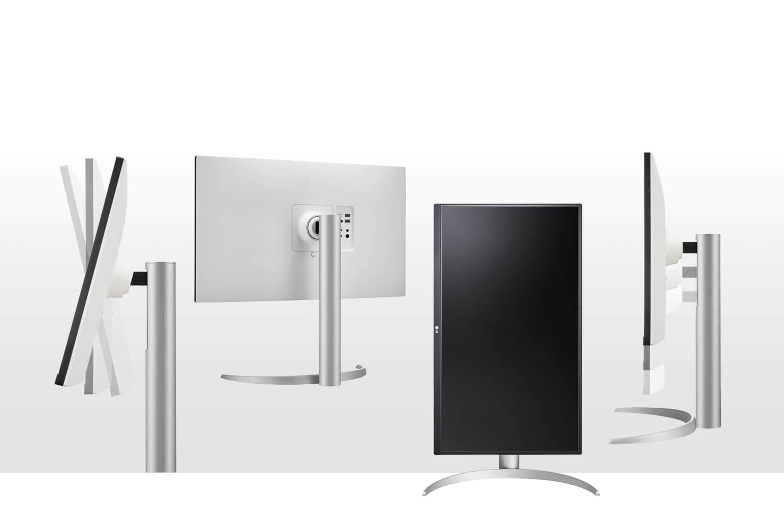 Ergonomiczny design z możliwością regulacji kąta nachylenia, obrotu w pionie i wysokości.