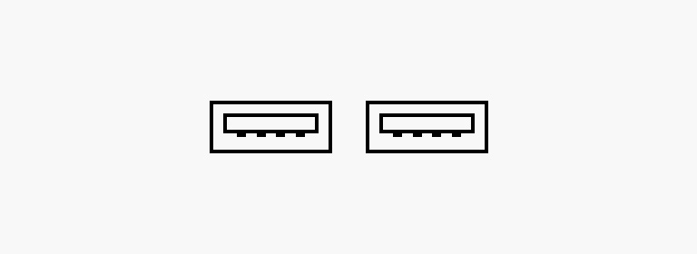 2 złącza USB.