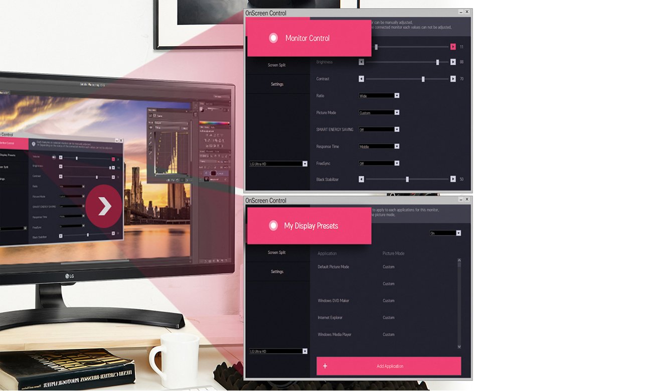 LG 29UC88-B Curved OnScreen Control