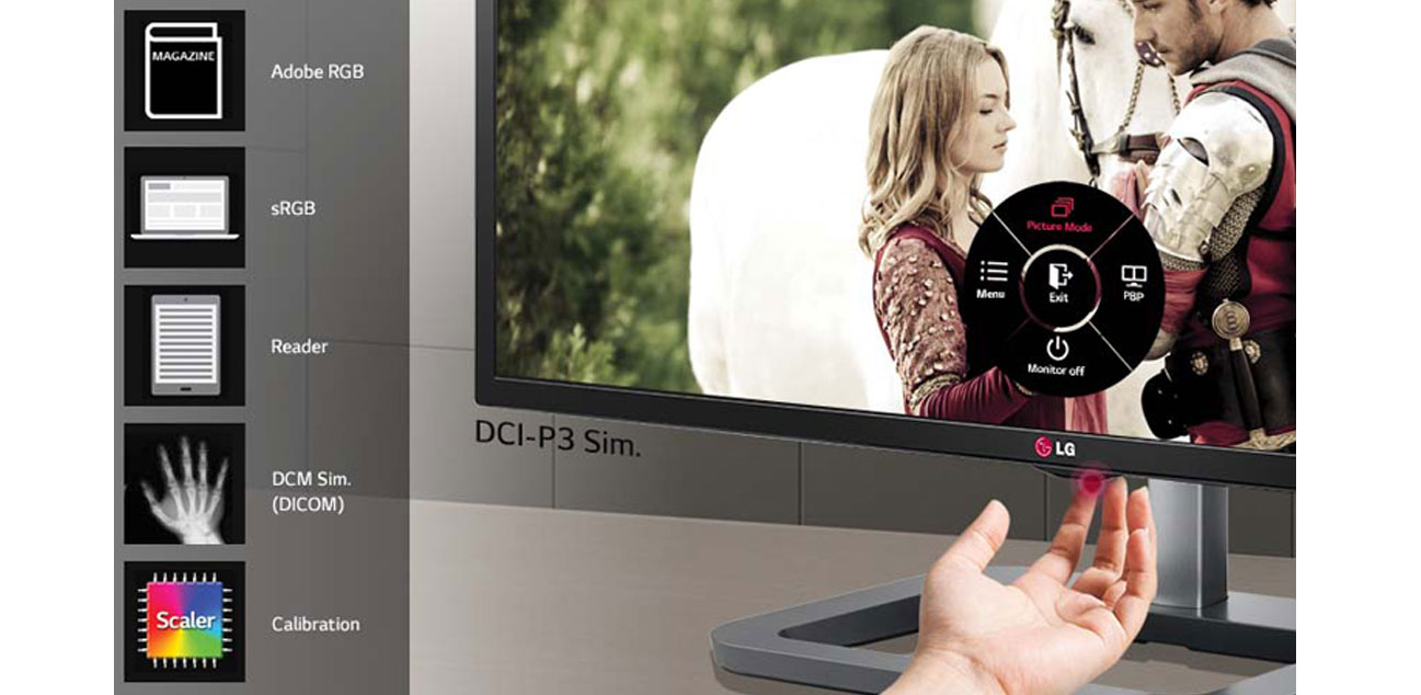 LG 31MU97Z-B czarny 4K sRGB Czytnik Adobe RGB DCI P3 Sim