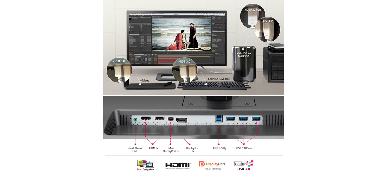 LG 31MU97Z-B czarny 4K kompatybilny MAC