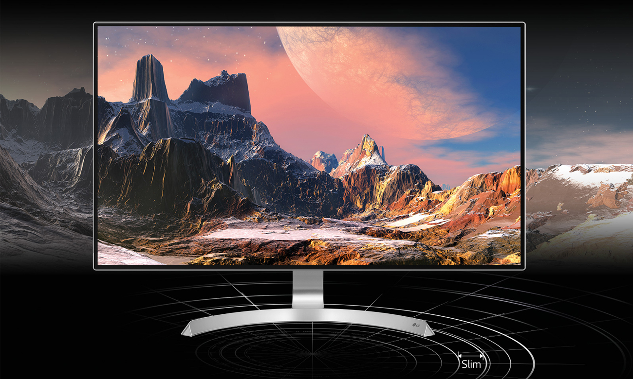 LG 32UD89-W ramka 1.3mm wokół ekranu