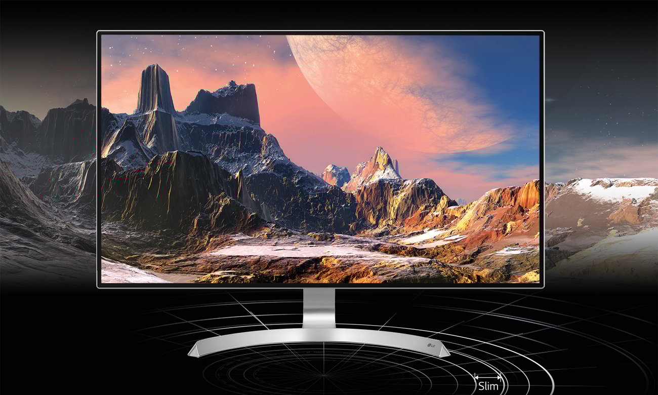 LG 32UD99-W ramka 1.3mm wokół ekranu