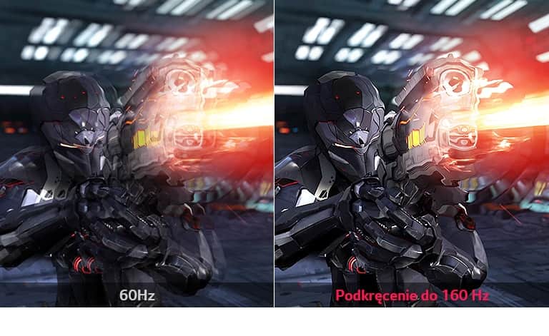 porównanie Fluid Gaming Motion z 60 Hz i podkręcenia do 160 Hz